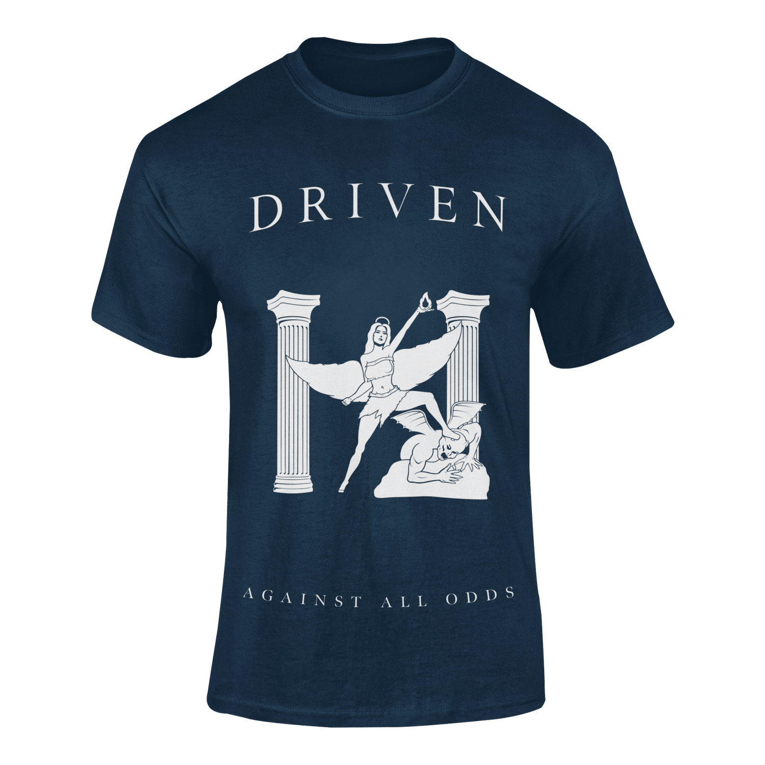 Navy Blue Shirt, With driven Against All Odds Brand, copyrighted and trademarked by Enperial.